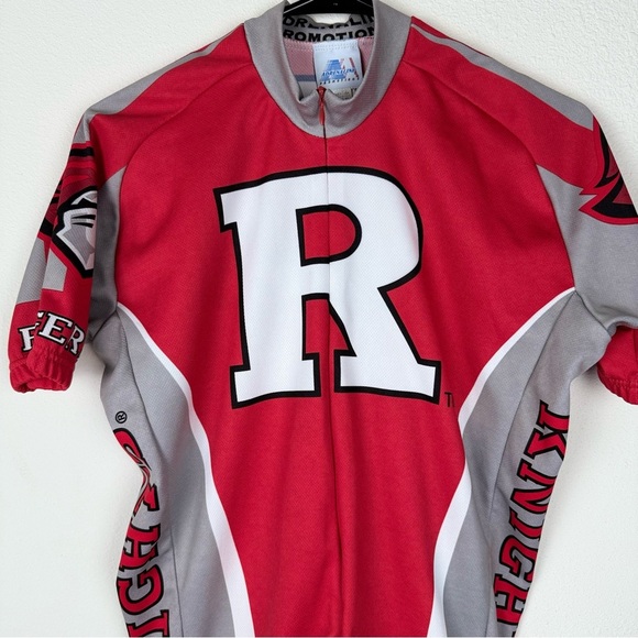 Adrenaline Men’s Red and Gray Cycling Jersey with 'R' Logo Size M - Picture 2 of 11